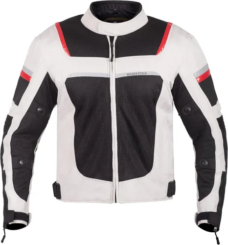 WICKED STOCK Chaqueta de motociclista de malla para hombre - CE Nivel 2 Enduro Chaqueta de motociclista Armadura de motocicleta - Chaqueta de