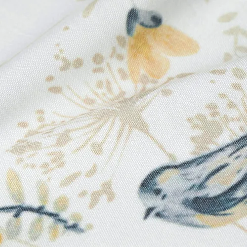 Miniatura 6 de VOGOL Mantel rectangular de lino lavable, resistente a las manchas y a las arrugas, estampado floral y de pájaros, mesa decorativa para mesa