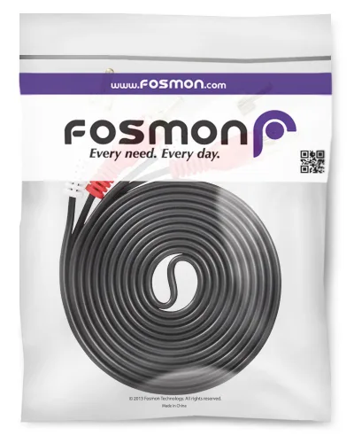 Miniatura 6 de Fosmon Cable de audio estéreo macho a macho de 2 RCA, conector RCA dual para sonido claro, 6 pies