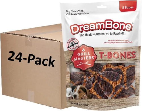 Miniatura 12 de DreamBone Grill Masters Ribs, masticables sin cuero crudo para perros, 5 medias rejillas