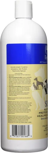 Miniatura 3 de Espana Silk ESP2120DC - Acondicionador antiséptico de proteína de seda especialmente formulado para perros y gatos, 33.82 onzas