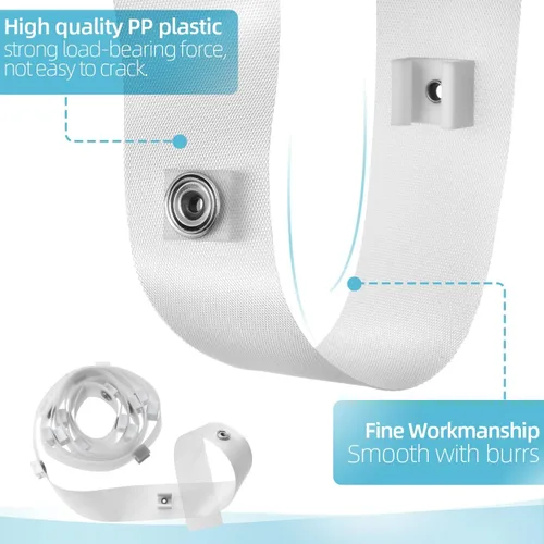 Miniatura 2 de Paquete de 2 cintas transparentes deslizantes para caravana, deslizadores de 1/2 pulgada, cinta deslizante de cortina de 72 pulgadas A115