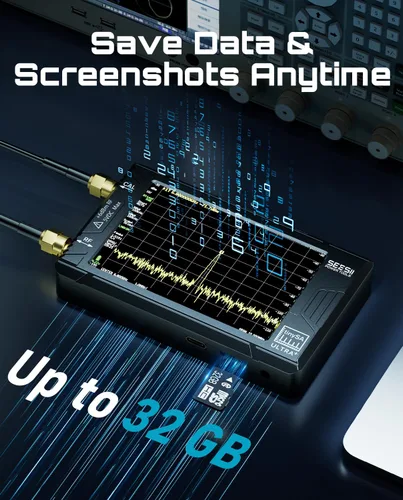 Miniatura 7 de SeeSii TinySA Ultra+ ZS407 7.3GHz Analizador de espectro: 2025 Actualizado de 4 Pulgadas HW V0.5.4 100kHz-7.3GHz Analizador de frecuencia portátil