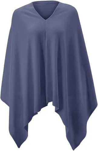 Miniatura 90 de Fomolom Ponchos para mujer, versátil, ligero, tejido sólido, chal envolvente, bufanda, accesorios para mujer