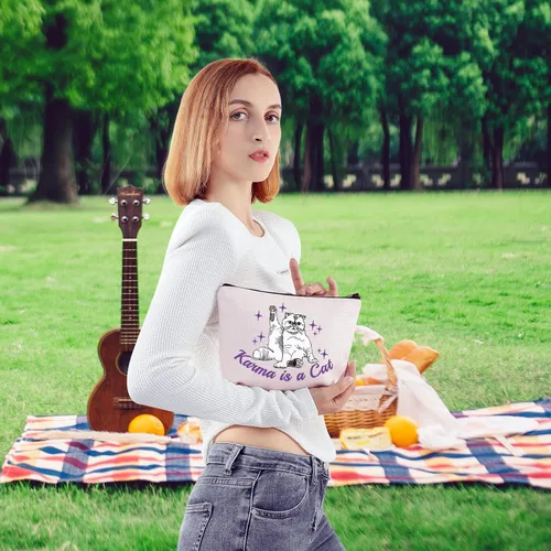 Miniatura 6 de BLUPARK Regalo inspirado en álbumes, bolsa de maquillaje para amantes de los gatos, mercancía para cantantes, bolsa de cosméticos inspirada