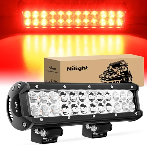 Miniatura 11 de Nilight Barra de luz LED de 12 pulgadas, 72 W, 5040 lm, combo de haz puntual y amplio, luz de trabajo para todoterreno, niebla, barco, para Blanco