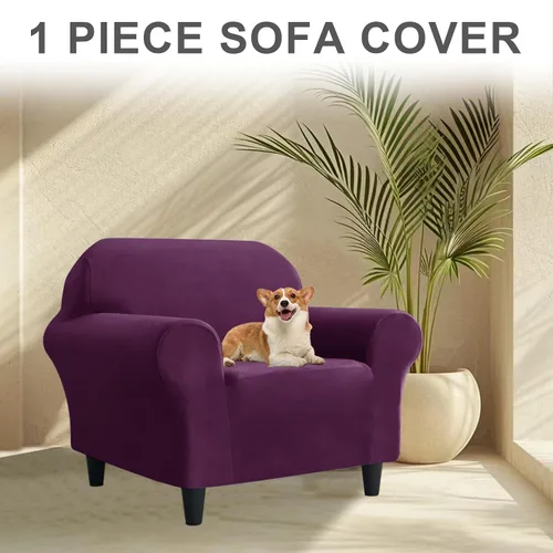 Miniatura 326 de Funda para Sofá de Terciopelo, Fundas Elásticas para Sofá para Funda Principal Separada/Respaldos y Cojines de Asiento, Funda para Sofá, para Fundas