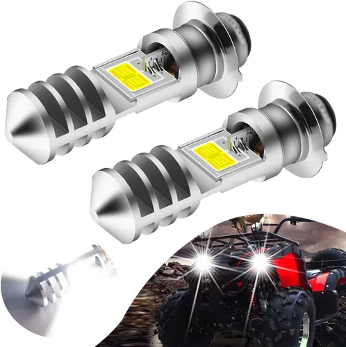 Bombilla LED H6M AC/DC 12-48V P15D Hi-Lo Beam blanco 6000K LED bombilla de motocicleta para Ya maha ATV YF Z YF M Raptor Grizzly Ko diak Moto