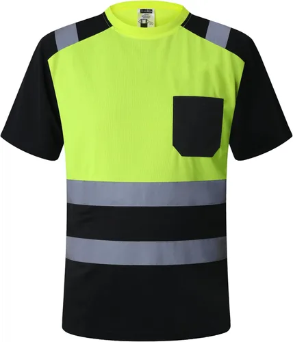 Miniatura 18 de Camisa de seguridad para hombre, camiseta reflectante de alta visibilidad, de secado rápido, transpirable, suave