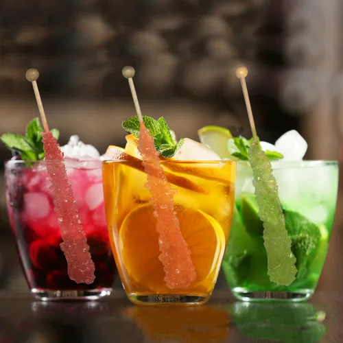 Miniatura 9 de Palitos de caramelo de roca extragrandes: 12 paletas de cereza rosa – envueltas individualmente – Palitos de caramelo de roca de cristal