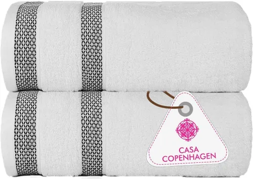 Miniatura 30 de CASA COPENHAGEN Solitaire Juego de 6 toallas - Negro, 600 GSM 2 toallas de baño 2 toallas de mano 2 toallitas, diseñadas en Dinamarca, hechas