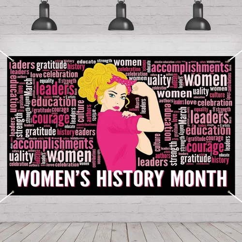 Decoración del mes de la historia de las mujeres, telón de fondo del mes de la historia de las mujeres, póster decorativo para fiesta, fotografía,