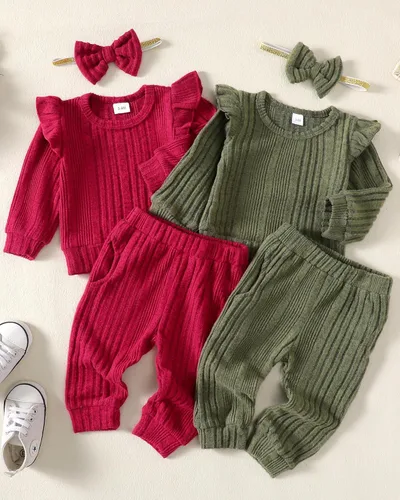 Miniatura 5 de Mioglrie Infant Baby Girl Clothes Fall Outfits Toddler Girls' Clothing Fleece Sweatshirts Winter Baby Clothes for Girls