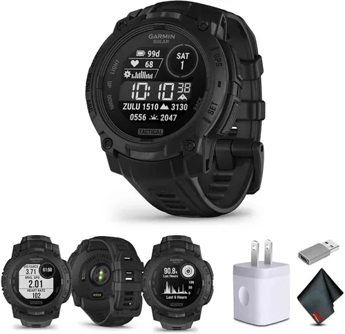 Miniatura 21 de Garmin Instinct 3 45mm, AMOLED, reloj inteligente GPS para exteriores, reloj inteligente táctico de fitness 24/7, 18 días de duración de batería