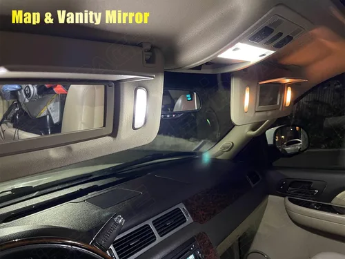Miniatura 3 de Kit de luces LED interiores blancas de 14 piezas para Chevrolet Tahoe/Suburban, GMC Yukon 2007 2008 2009 2010 2011 2012 2013 2014 paquete