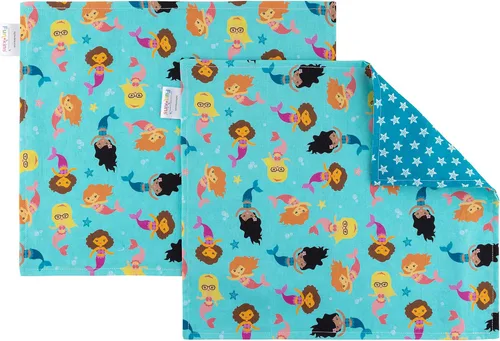Miniatura 24 de Funkins - Manteles individuales de tela reutilizables para niños y loncheras, reutilizables, ecológicos, 15 x 13 pulgadas, 2 capas, gruesos