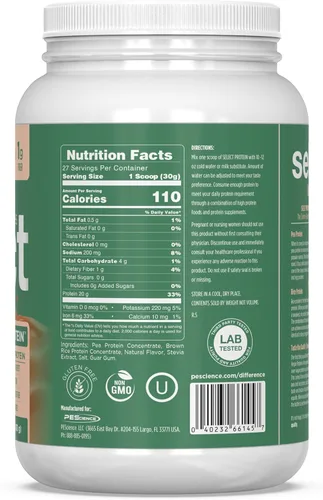 Miniatura 8 de Mezcla de polvo de proteína vegana PEScience Select