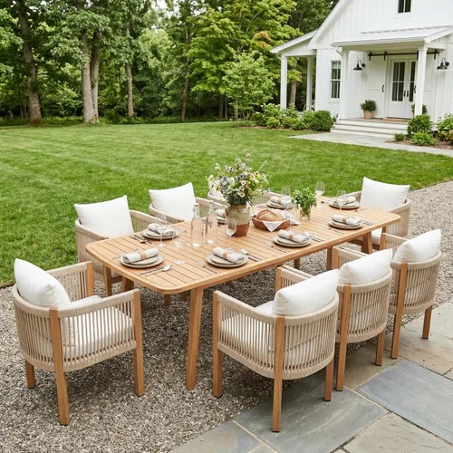 Miniatura 7 de Juego de 2 sillas de comedor al aire libre, juego de muebles de patio de mimbre con reposabrazos, respaldo acolchado, sillas de comedor de barril
