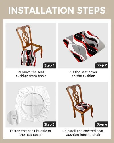Miniatura 4 de LiDU Juego de 4 fundas de asiento de otoño de calabazas naranjas para sillas de comedor, fundas protectoras para sillas de Acción de Gracias, fundas