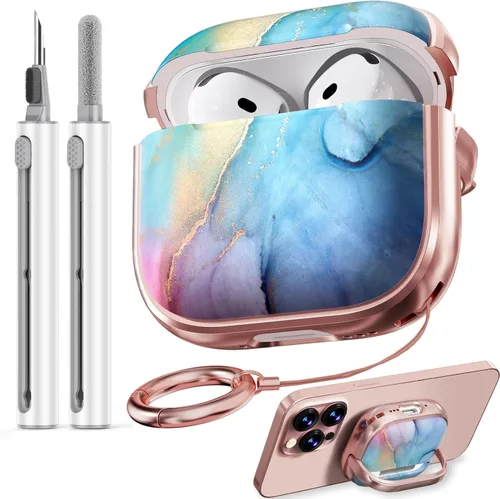 Miniatura 26 de Inesore Funda para AirPods Pro 3 2025 con cerradura, funda transparente floral para mujeres, compatible con Apple Airpods Pro de 3ª