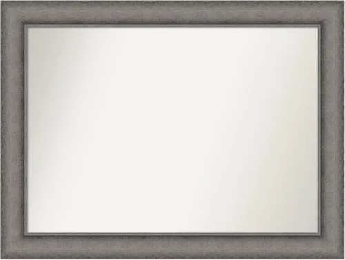 Miniatura 309 de Amanti Art Espejo de pared personalizado no biselado (24.5 x 24.5 pulgadas), marco gris marrón alta, varios tamaños personalizados, espejo de baño