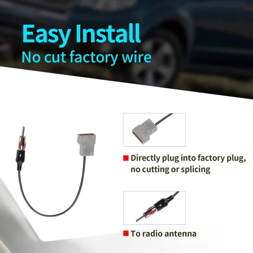 Miniatura 4 de RED WOLF Adaptador de antena estéreo para Subaru para Subaru 2005-2014 Forester Outback Impreza Legacy