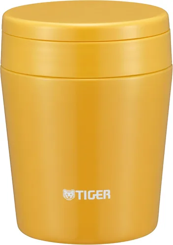 Miniatura 14 de Tiger Thermos - Tarro de sopa aislado al vacío, 12.8 fl oz (12.8 fl oz), térmico, caja Bento, boca ancha, fondo redondo, amarillo azafrán