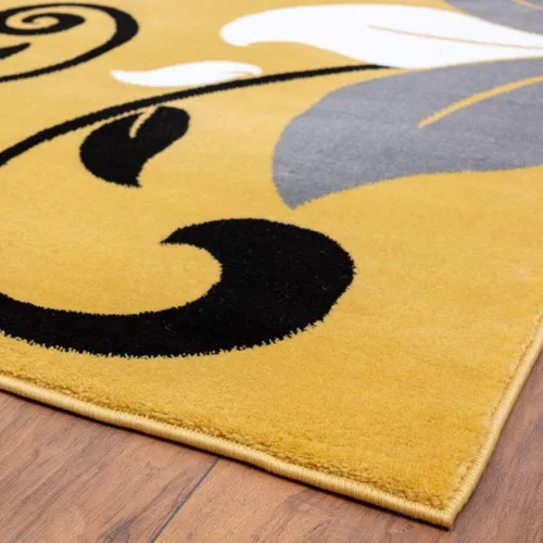 Miniatura 5 de LUXE WEAVERS 9242 Victoria - Alfombra moderna floral amarilla de 5 x 7 Amarillo