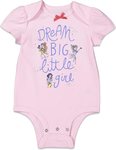 Miniatura 4 de Disney Body unisex de manga corta de algodón elástico orgánico para bebé paquete de 3