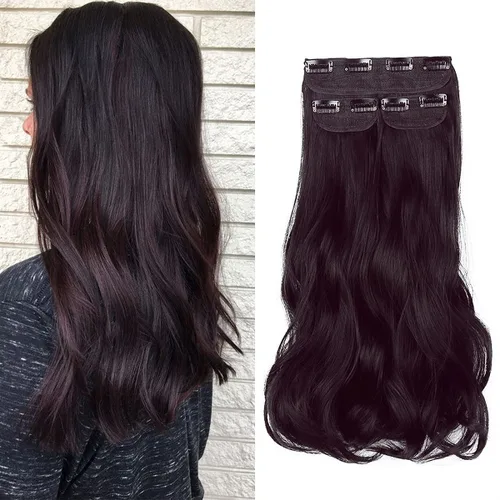 Miniatura 13 de Extensiones de cabello con pinzas, balayage, color marrón oscuro medio a rubio ceniza pálido, juego de 3 piezas, 16 pulgadas, 5.23 onzas, invisible