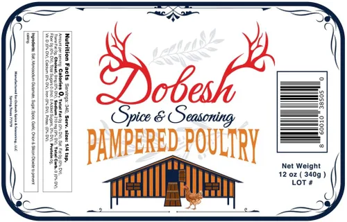 Miniatura 2 de Dobesh Pampered - Condimento seco para pollo y pavo, 12 onzas