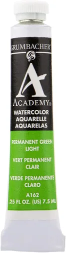 Miniatura 15 de Grumbacher Academy Pintura de acuarela, 0.3 fl oz/0.25 onzas, óxido de cromo verde (A048)