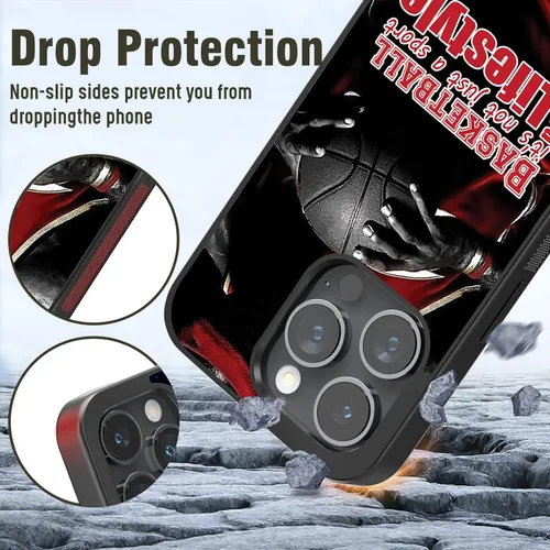 Miniatura 4 de Fundas de silicona de baloncesto para iPhone 11 12 13 14 Pro Max Plus Mini Xr Xs, Samsung Note 7 8 9 10 20 Ultra Plus, Moto Edge 20 Pro LITE, Pixel