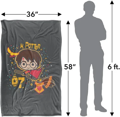 Miniatura 5 de Harry Potter H. Potter 07 Quidditch Chibi Silky Touch Manta súper suave 36 x 58 pulgadas, H. Potter 07 Quidditch Chibi
