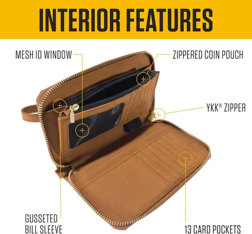 Miniatura 2 de Carhartt Carteras de embrague planas de lona casuales para mujer
