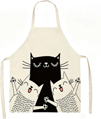 Miniatura 8 de Delantal de gato lindo delantal de cocina para mujeres y hombres, delantales divertidos para cocinar, hornear, pintura, jardinería y fiesta