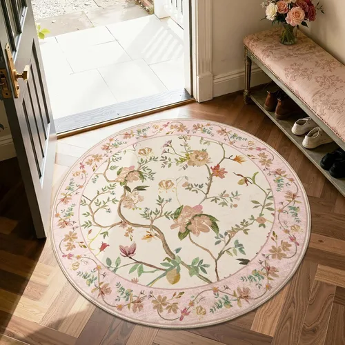 Miniatura 57 de Jinchan Alfombra Floral de Pasillo, 2x5, Alfombras Antideslizantes Lavables a Máquina, Alfombra Suave de Pelo Bajo para Pasillo, Resistente a