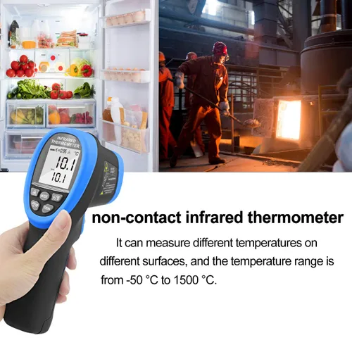 Miniatura 9 de Termómetro infrarrojo de alta temperatura -58℉~2732℉ Pirómetro industrial 30:1 medidor de temperatura IR digital, pistola de alta temperatura sin