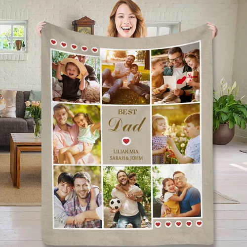 Miniatura 11 de Manta personalizada con imagen hecha en Estados Unidos, mantas personalizadas con fotos, nombres, manta suave personalizada con imagen personalizada