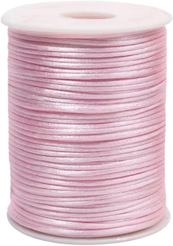Miniatura 56 de 2.0mm Hilo de Cordón de Seda de Nylon para Cuentas de Macramé, Pulseras, Nudos Chinos, Collares, Joyería 109 Yardas (Verde Oscuro)