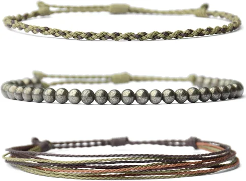 Miniatura 45 de Pulsera curativa hecha a mano con cuentas de piedra natural, regalo para hombres, pulsera de cuerda ajustable