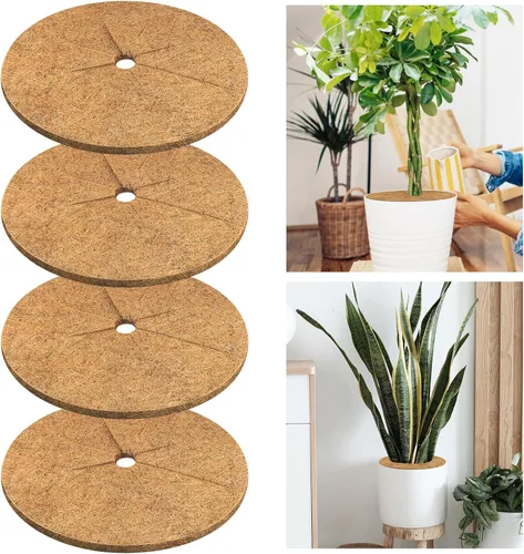 Miniatura 9 de Legigo 10 piezas Anillo de mantillo de fibra de coco Anillo protector de plantas para árboles, anillo de protección de árbol de coco natural de 9