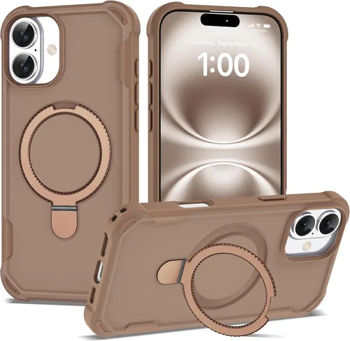 Miniatura 29 de Funda compatible con iPhone 12 y 12 Pro de 6.1 pulgadas con soporte de anillo magnético [protección militar contra caídas] [compatible con MagSafe]