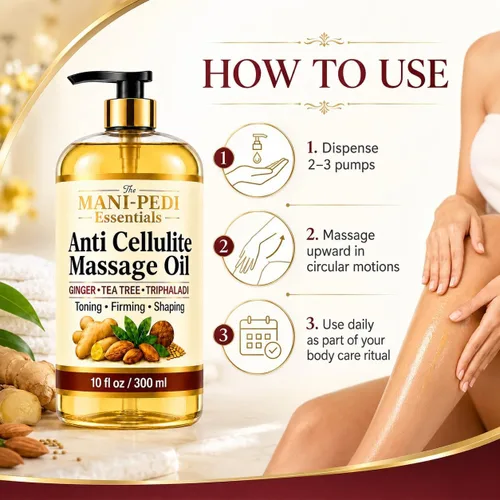 Miniatura 5 de TMPE Aceite corporal anticelulítico – Tonifica, reafirma y da forma visiblemente con jengibre, árbol de té y hierbas naturales, fórmula no grasosa