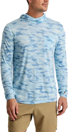 Miniatura 27 de Free Fly Sudadera ligera con capucha para hombre, con protección solar UPF 20+ para hombre, transpirable, manga larga, para pesca