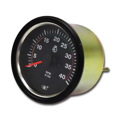 Miniatura 2 de Motor Meter Racing Universal Diesel Engine 85mm 3-3/8" Tacómetro para Alternador Terminal W 4000 RPM Dial Negro en Salpicadero 12/24 Volt Esfera