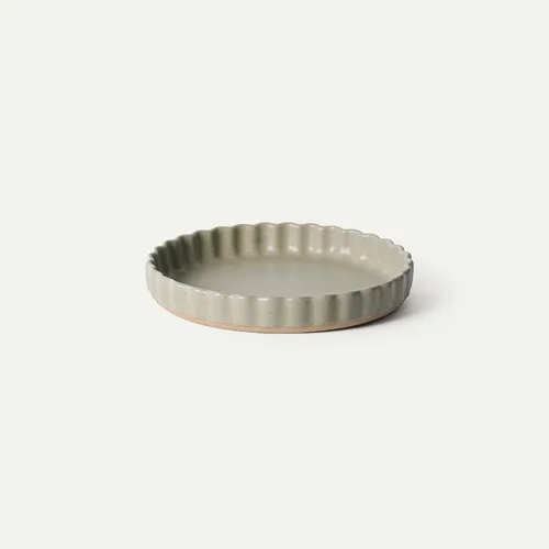 Miniatura 18 de MORA Bandeja de cerámica para tartas, plato grande de porcelana de 9.5 pulgadas para tartas, quiche, pastel, flan, etc. Borde acanalado con Earl Grey