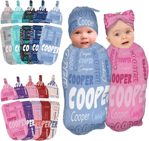 Miniatura 11 de Manta personalizada para bebé con capucha para niña y niño con nombre Mantas personalizadas para bebés para niñas y niños con nombre Artículos