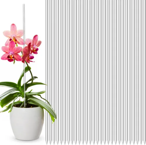 Miniatura 7 de Chunful 30 estacas acrílicas de 15.6 pulgadas para plantas de jardín, estacas de orquídeas transparentes para soporte en maceta, tomates, flores