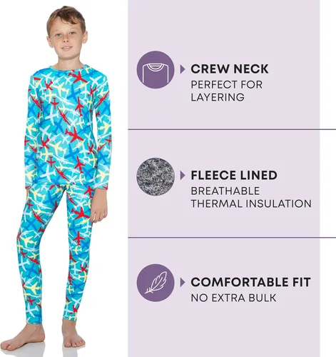 Miniatura 127 de Rocky Ropa interior térmica para niños, ropa interior larga para niños, capa base para clima frío/esquí